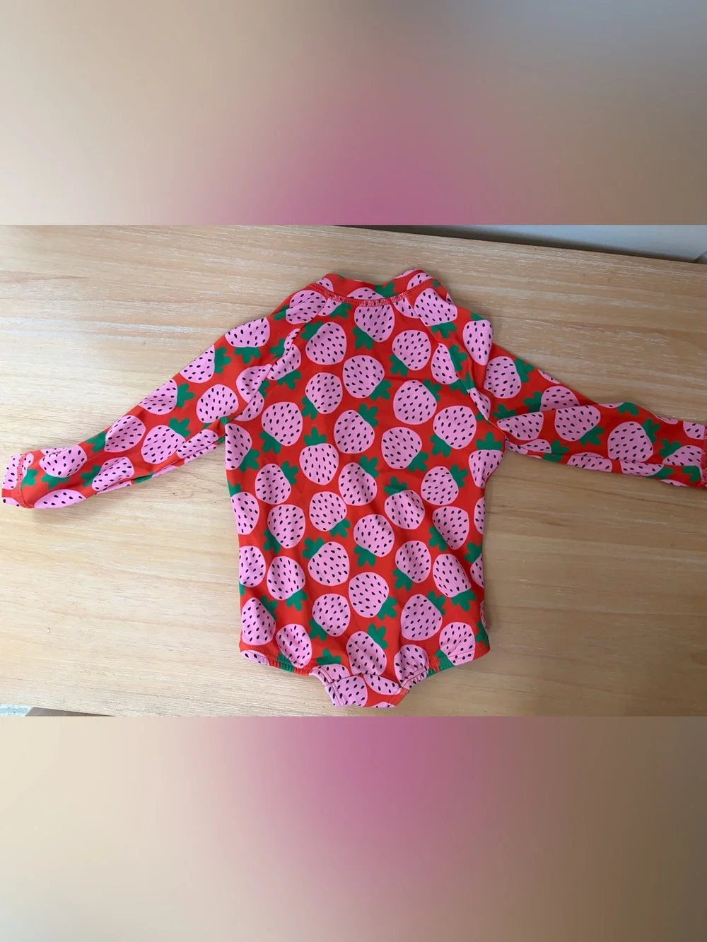 Hanna Andersson strawberry rashguard/swimsuit 2T